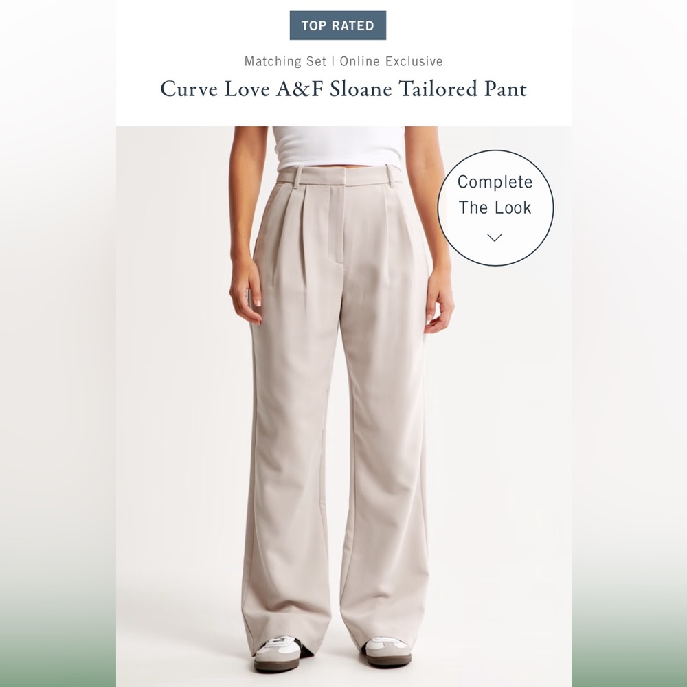 Curve Love A&F Sloane Tailored Pant